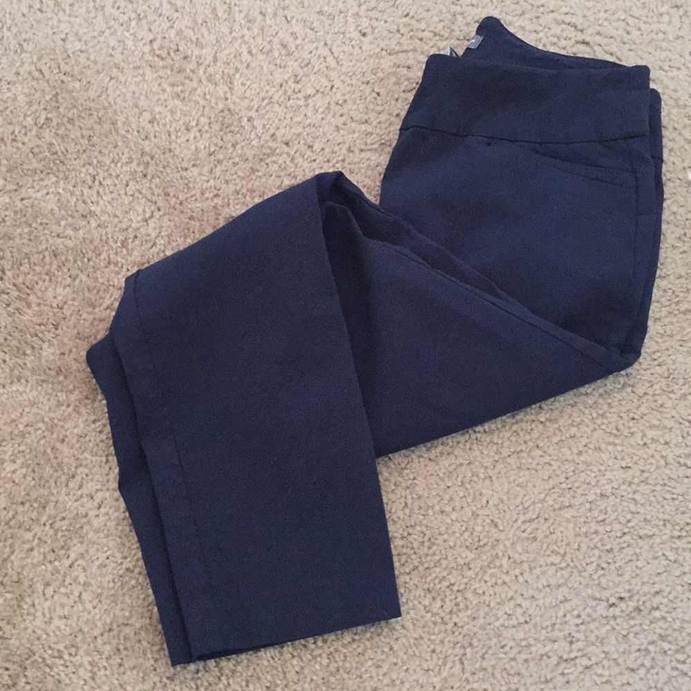 Navy blue ankle pants